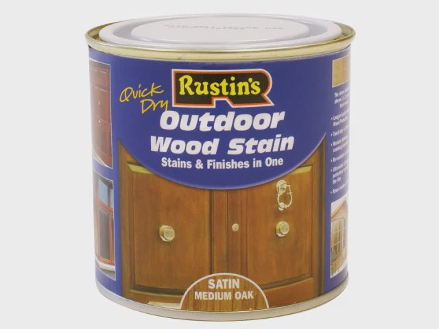 Rustins Woodstain Satin Medium Oak 250Ml