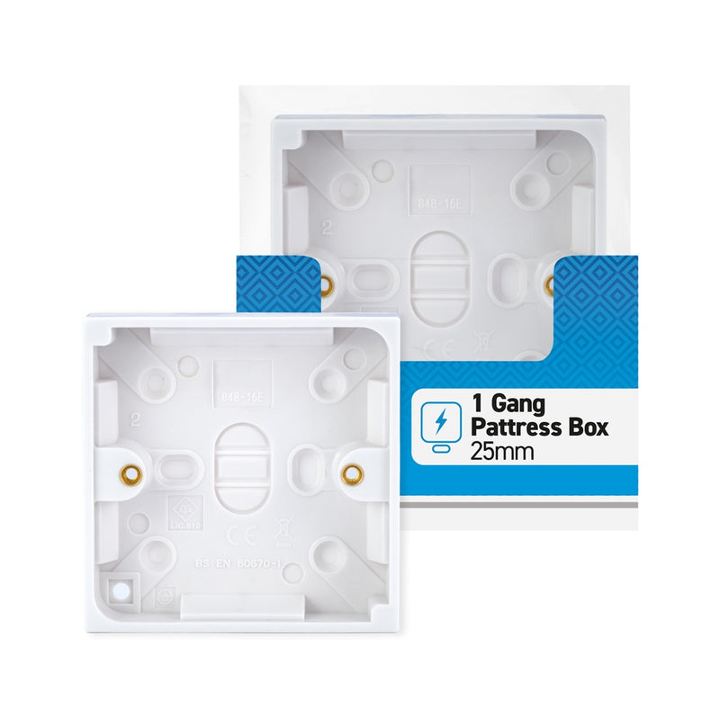 Status Single Gang Pattress Box 25mm