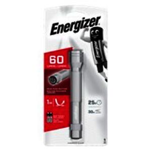 Energizer Metal 60 Lumen LED Torch with 2 x AA Batteries
