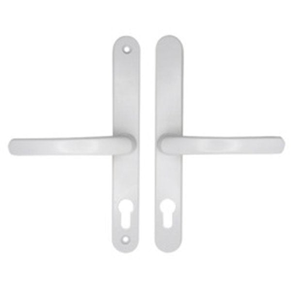 Securit Upvc Sprung Door Handle 70 PZ Pair 215mm White