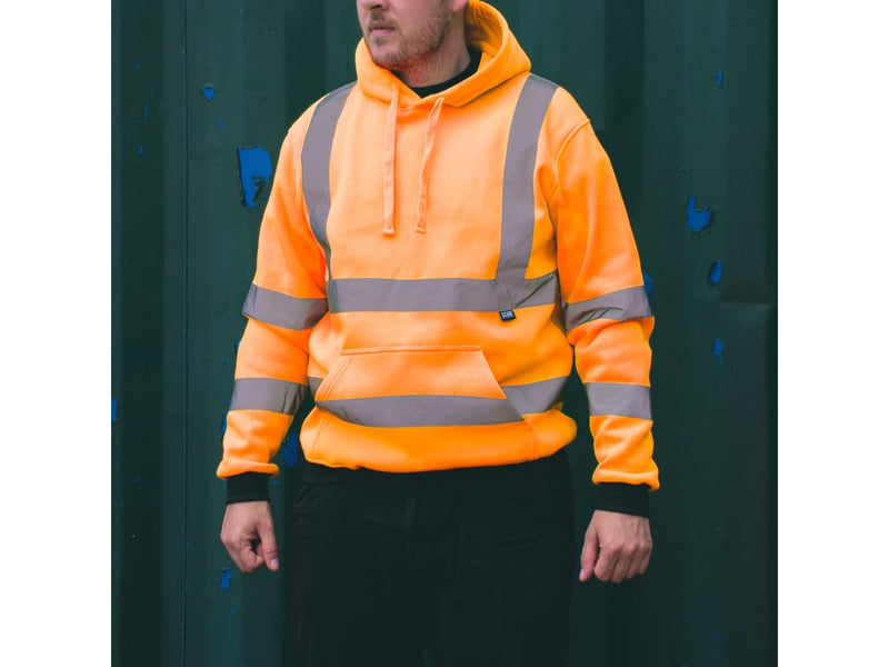 Hi-Vis Hoodie Orange - M