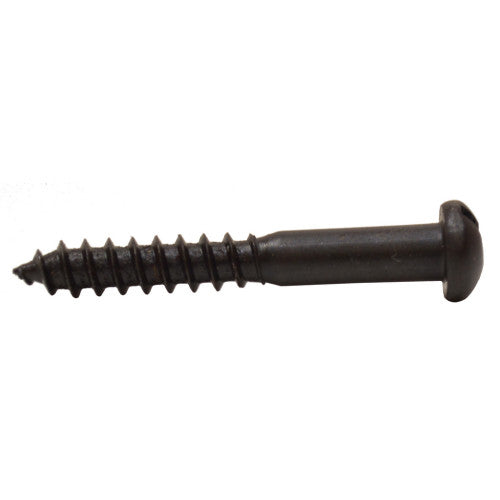 1 1/4" x 8 Pozi Round Head Woodscrew - Black Japanned - (200)