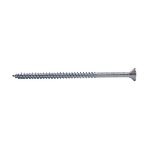 4" x 12 ZP Cross Recessed Hardened Twin Thread Woodscrews with Countersunk Head  (100)