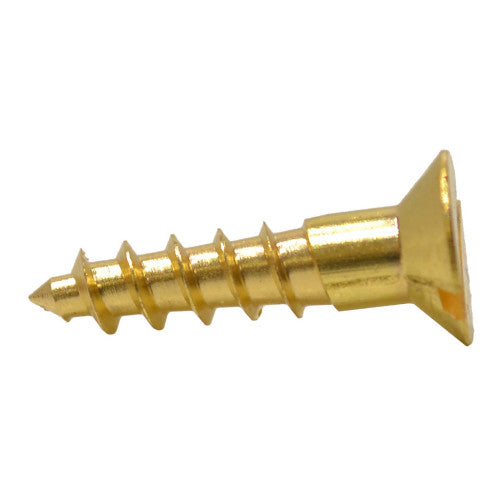 3/4" x 8 Slotted Brass Woodscrew - Countersunk Head - (200)