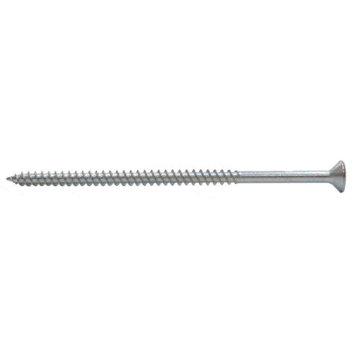 4" x 10 ZP Cross Recessed Hardened Twin Thread Woodscrews with Countersunk Head  (100)