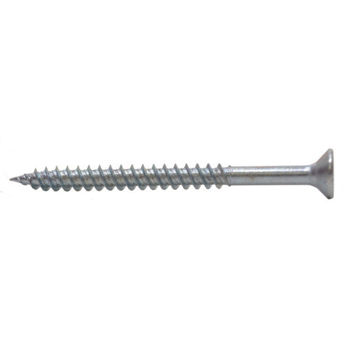 1 3/4" x 6 ZP Cross Recessed Hardened Twin Thread Woodscrews with Countersunk Head  (200)