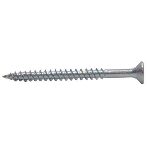 1 3/4" x 8 ZP Cross Recessed Hardened Twin Thread Woodscrews with Countersunk Head  (200)