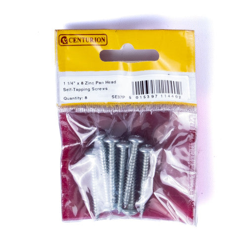 1 1/4" x 8 ZP Pan Head Self Tapping Screws (Pack of 8)