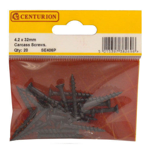 Carcass Screws - 32mm x 4.2mm - Black - (Pack of 20)