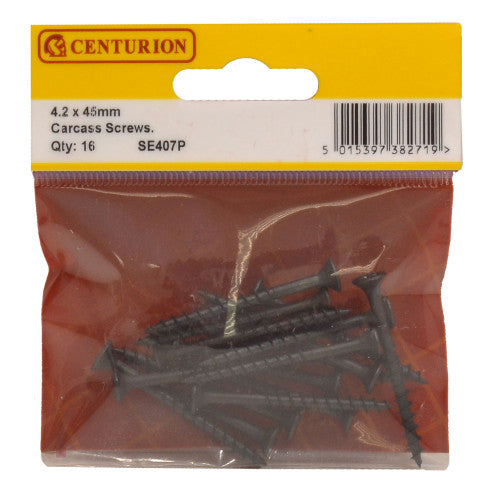 Carcass Screws - 45mm x 4.2mm - Black - (Pack of 16)