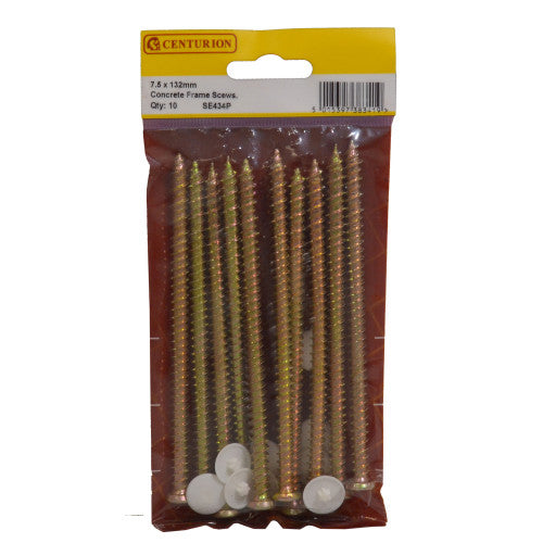 7.5mm x 132mm Concrete Frame Screws (Pack of 10)
