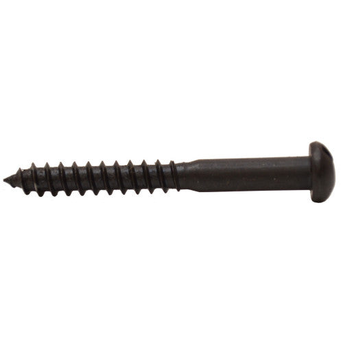 1 1/2" x 8 Pozi Round Head Woodscrew - Black Japanned - (200)