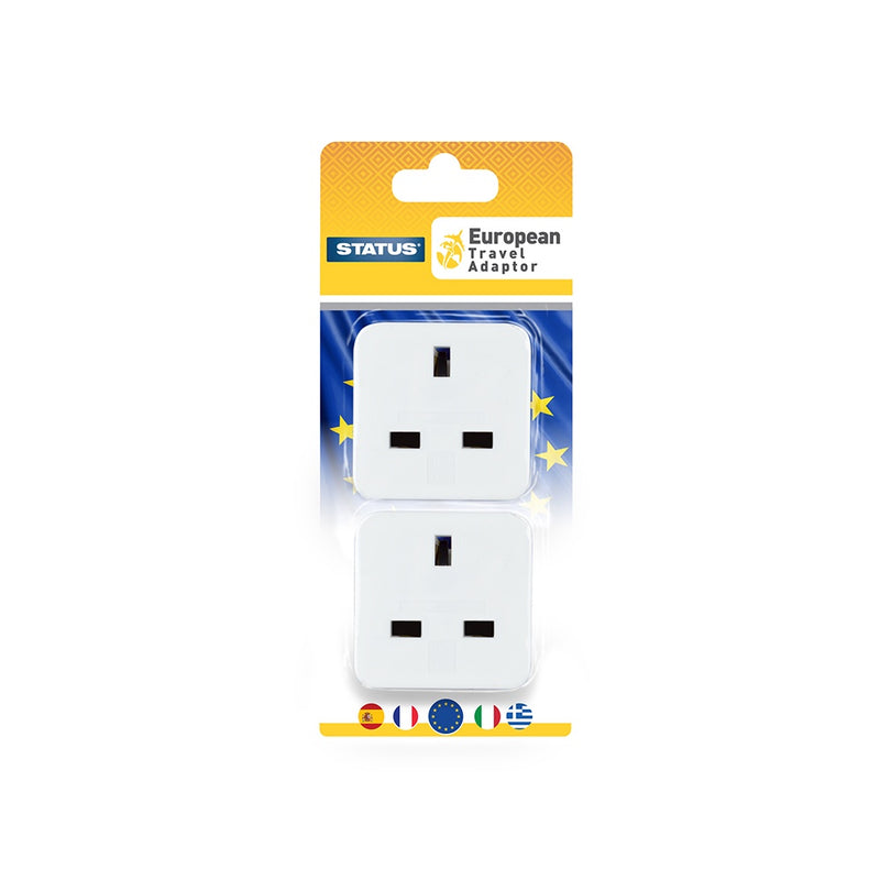 Status European Travel Adapter 2Pk