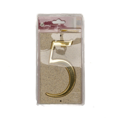 Stone Masonry Effect Numbered Plaque 5
