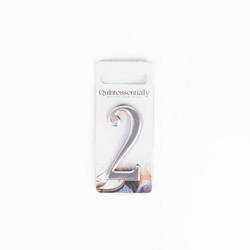 2" Silver Effect Numeral 2