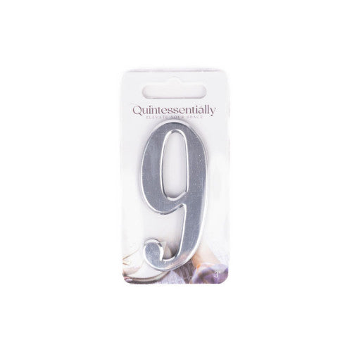 2" Silver Effect Numeral 9