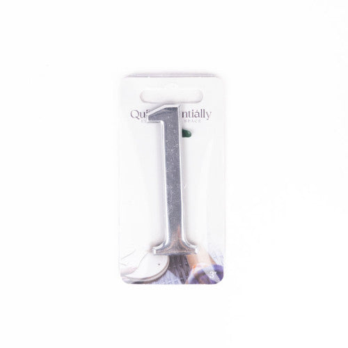 3" Silver Effect Numeral 1
