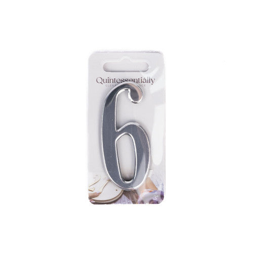 3" Silver Effect Numeral 6