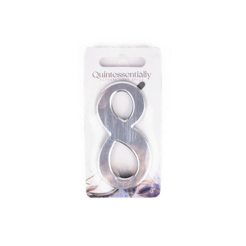 3" Silver Effect Numeral 8