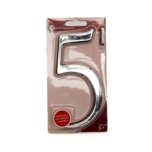 5 1/2" Silver Effect Numeral 5