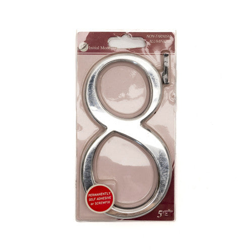 5 1/2" Silver Effect Numeral 8