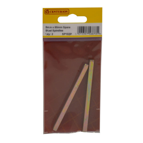 Spare Spindles Steel, 5mm x 85mm,  Pack of 2
