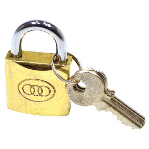32mm Brass Tri-Circle Padlock
