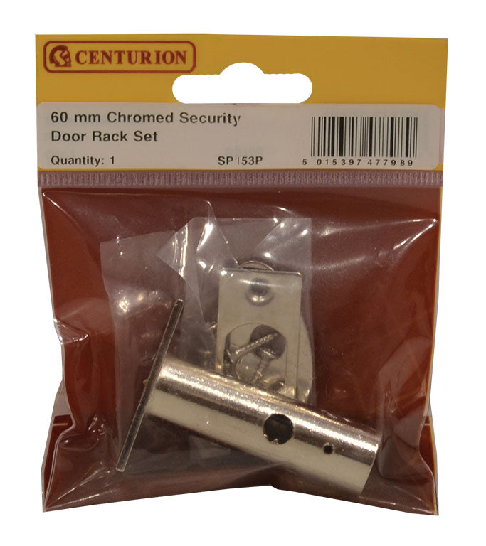 Security Rack Bolts, Door Bolt, Chromed, 60mm