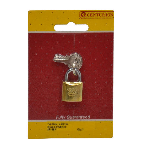 Brass  'Tri-Circle' Padlocks, 20mm