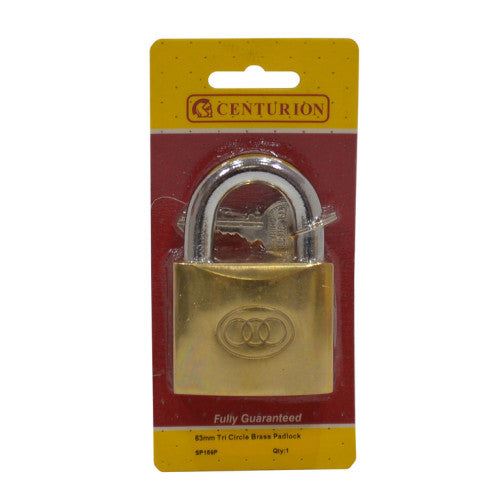 Brass  'Tri-Circle' Padlocks, 63mm