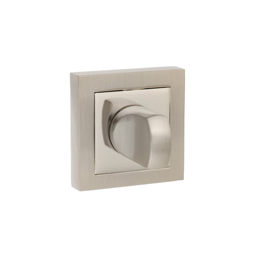 Senza Pari WC Turn and Release on Square Rose - Satin Nickel/Polished Nickel