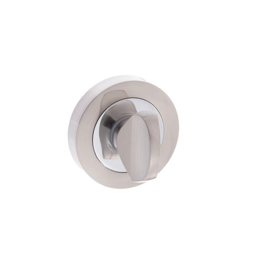 Senza Pari WC Turn and Release on Round Rose - Satin Nickel/Chrome Plate