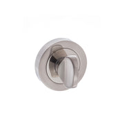 Senza Pari WC Turn and Release on Round Rose - Satin Nickel/Polished Nickel