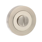 Senza Pari WC Turn and Release on Round Rose - Satin Nickel/Polished Nickel