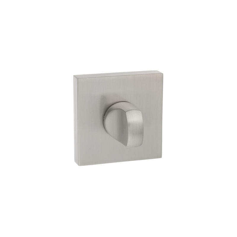 Senza Pari WC Turn and Release on Flush Square Rose (bolt through fixing only) - Satin Nickel