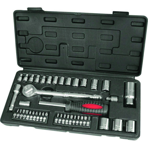 Hilka Drive Socket Set Metric, 43pc, 3/8" and 1/4"