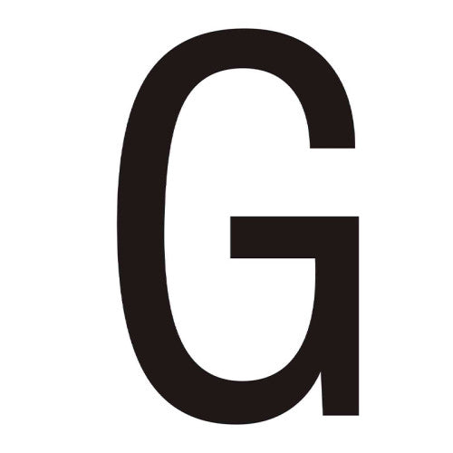 Character 'G' - Black Vinyl - 50mm - Pack of 10