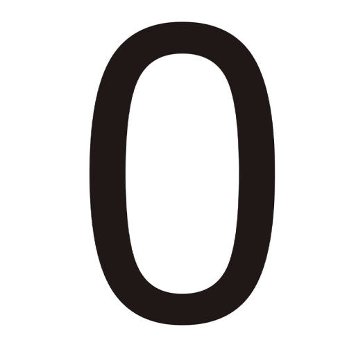 Character 'O' - Black Vinyl - 50mm - Pack of 10
