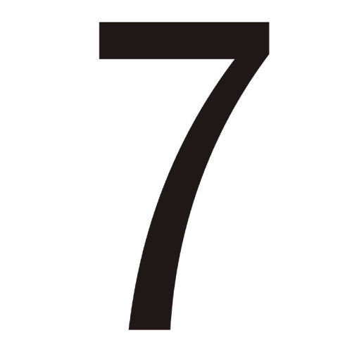 Character '7' - Black Vinyl - 75mm - Pack of 10