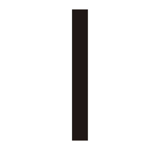 Character 'I' - Black Vinyl - 75mm - Pack of 10