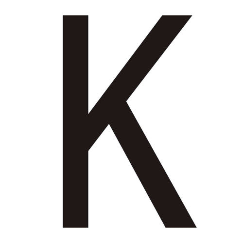 Character 'K' - Black Vinyl - 75mm - Pack of 10