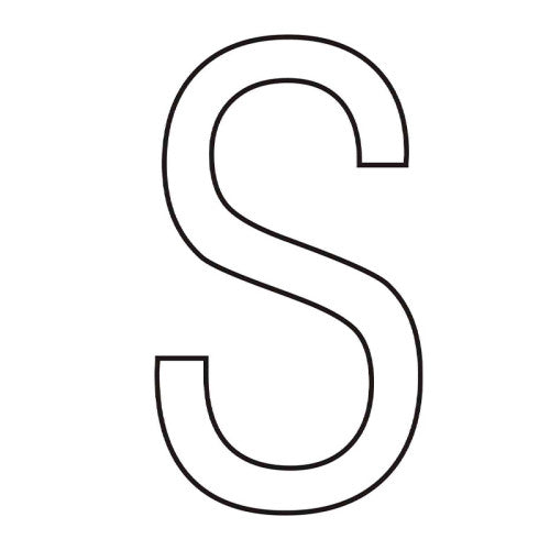 Character 'S' - White Vinyl - 50mm - Pack of 10