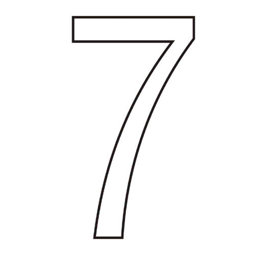 Character '7' - White Vinyl - 75mm - Pack of 10