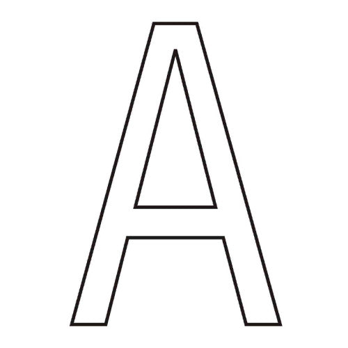 Character 'A' - White Vinyl - 75mm - Pack of 10 - Min Order 2