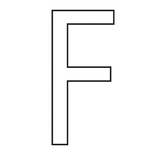 Character 'F' - White Vinyl - 75mm - Pack of 10