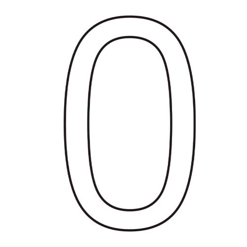 Character 'O' - White Vinyl - 75mm - Pack of 10
