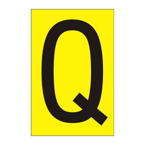 Character 'Q' - Yellow Vinyl - 50mm - Pack of 10