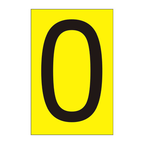 Character 'O' - Yellow Vinyl - 75mm - Pack of 10