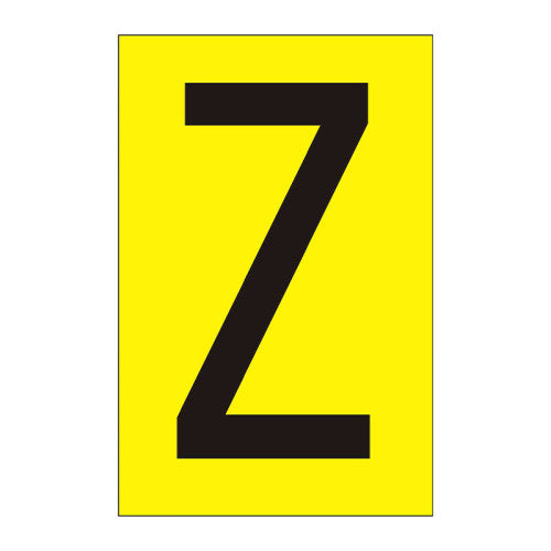 Character 'Z' - Yellow Vinyl - 75mm - Pack of 10