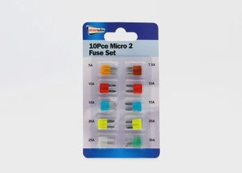 10Pc Micro 2 Fuse Set
